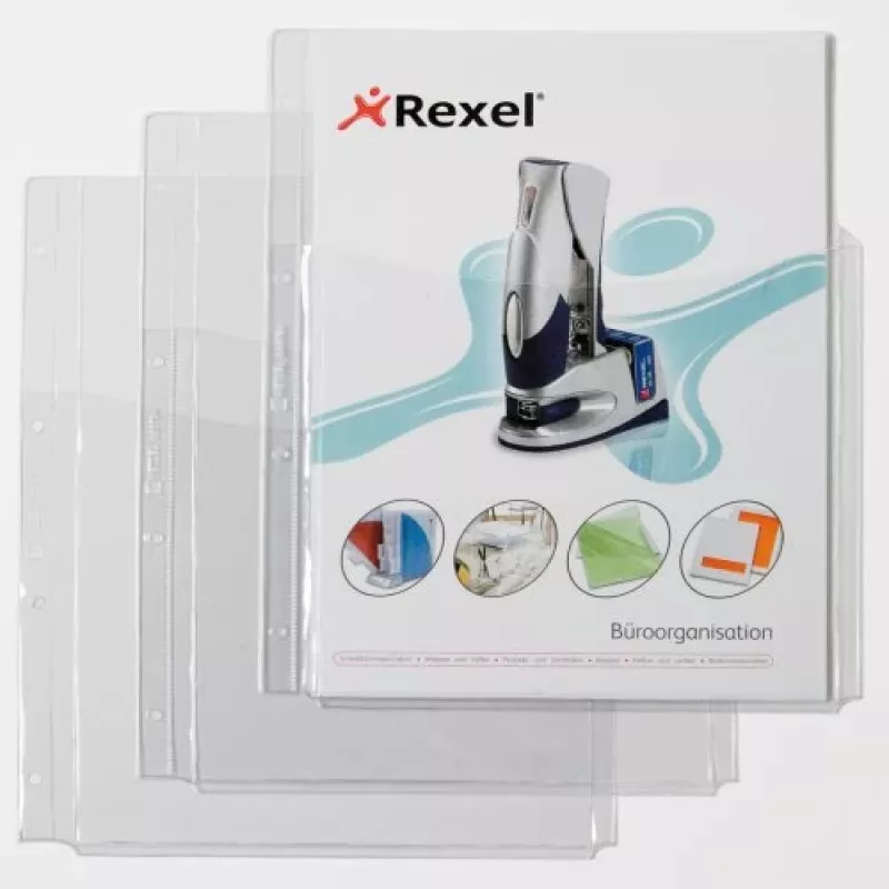 Rexel Extra Capacity Pockets ar Front apvalks, 210 x 297 mm (A4), Transparent, Polyvinyl chloride, 0.18 mm, 220 mm, 318 mm