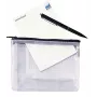 Rexel sieta somiņa ar melnu rāvējslēdzēju A6, A6, PVC, melna, caurspīdīga, 170 mm, 7 mm, 16 g