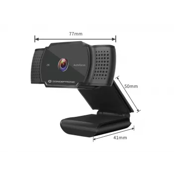 Conceptronic AMDIS 2K Super HD autofokusa tīmekļa kamera ar mikrofonu