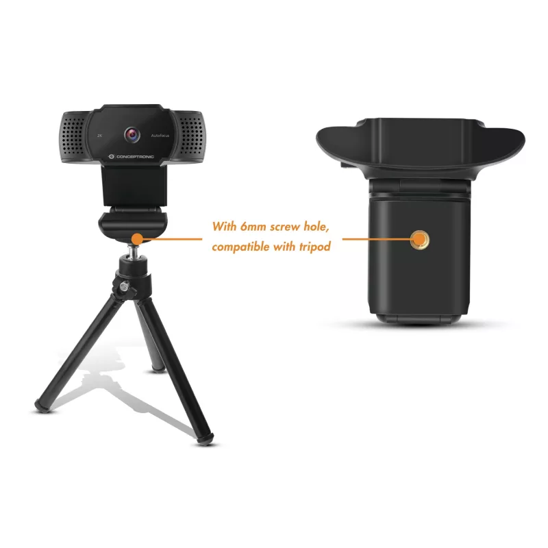 Conceptronic AMDIS 2K Super HD autofokusa tīmekļa kamera ar mikrofonu