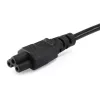 Equip augstas kvalitātes strāvas vads, C5 uz Schuko, 3,0 m, 3 m, C5 savienotājs, CEE7/7, H05VV-F3G, 250 V, 2,5 A