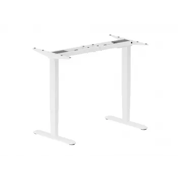 Elektriskais sēdvietas-stāvēšanas galda rāmis EQUIP ERGO, balts — 2 kāju motorizēts rāmis, 100–170 cm platums, 600 mm dziļums, 125 kg ietilpība