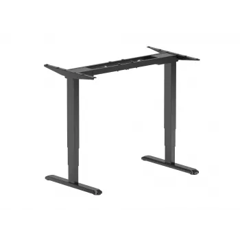 Elektrisks sēdvietas‑stāvvietas galda rāmis EQUIP ERGO, 2 kāju, regulējams platums 100‑170 cm, dziļums 600 mm, kravnesība 125 kg, melns