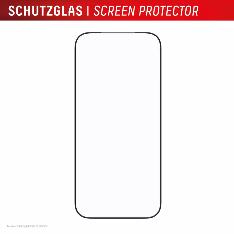 Displeja aizsargs e.v.i. Displex iPhone 17 Pro Premium ar Mount Master — izturīgs pret skrāpējumiem, caurspīdīgs/melns