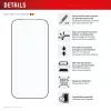 Ekrāna aizsargs e.v.i. Displex Premium iPhone 17 Pro Max ar Mount Master (skrāpējumiem un netīrumiem izturīgs, caurspīdīgs/melns)