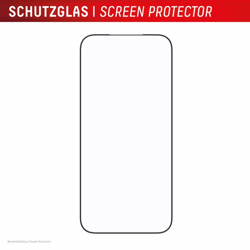 Ekrāna aizsargs e.v.i. Displex Premium iPhone 17 Pro Max ar Mount Master (skrāpējumiem un netīrumiem izturīgs, caurspīdīgs/melns)