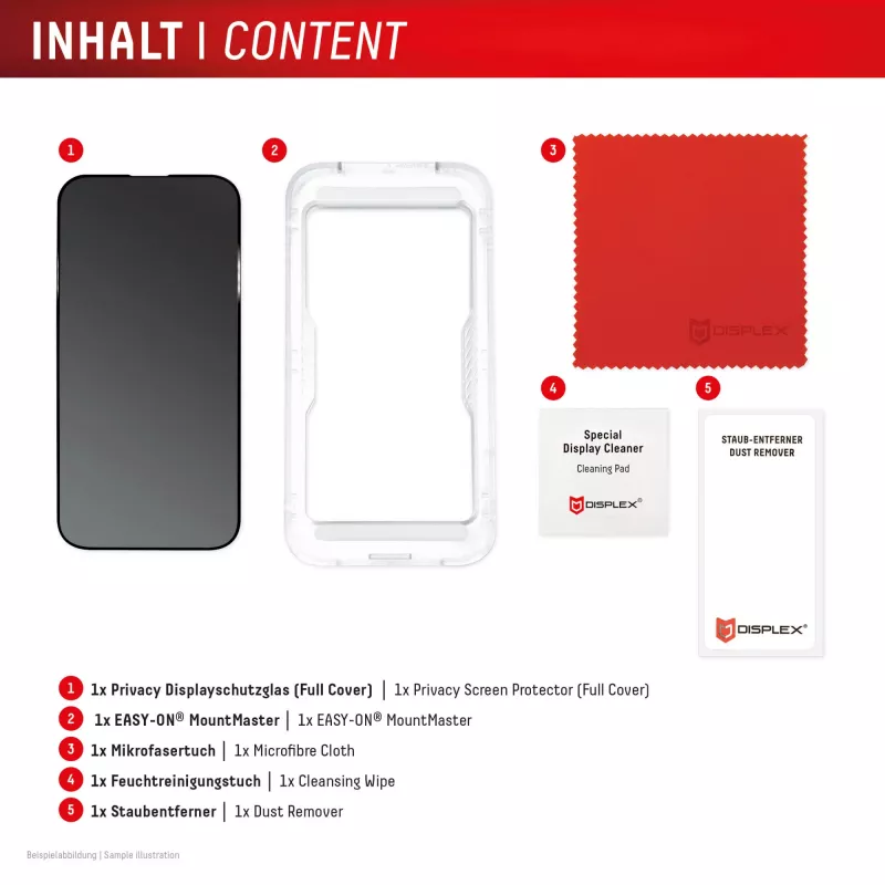 Displex privātuma ekrāna aizsargs (10H) Apple iPhone 17 Pro, privātuma filtrs