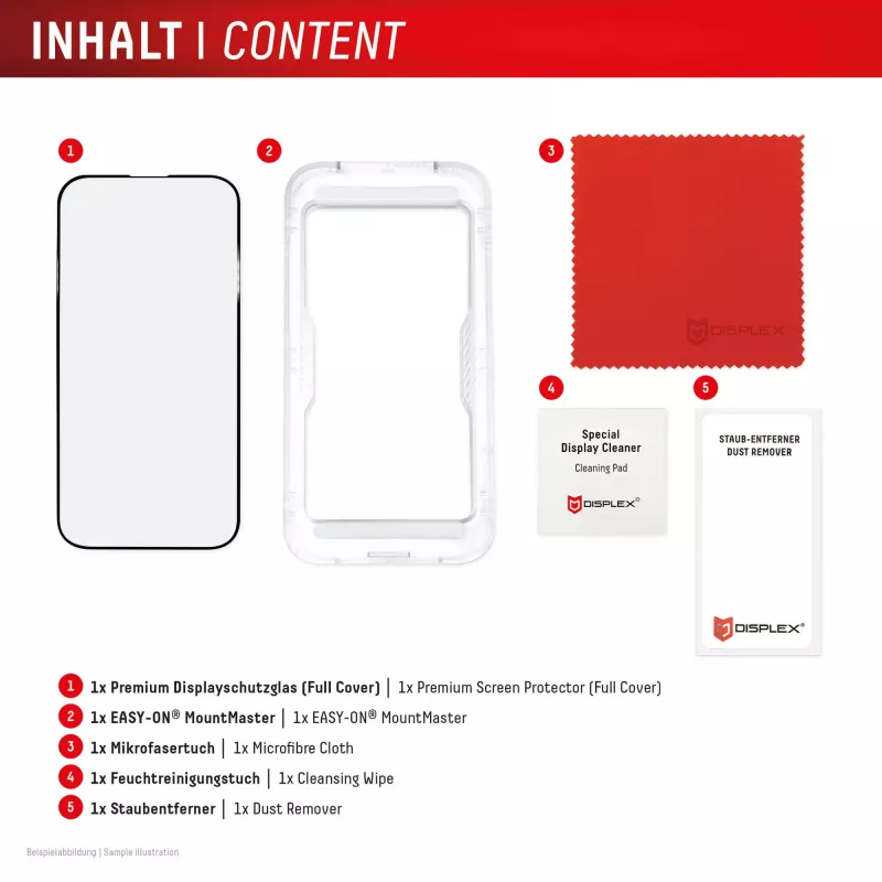 Rūdīta stikla ekrāna aizsargs e.v.i. Displex Premium (Full vāciņš, 10H) priekš Apple iPhone 16e/17e