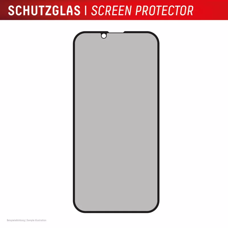 Privātuma rūdītā stikla ekrāna aizsargs e.v.i. Displex (10H) Apple iPhone 16e/17e ar privātuma filtru, triecienizturīgs un skrāpējumizturīgs