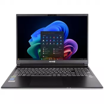 TERRA MOBILE GAMER ELITE 3A Copilot+ PC AMD Ryzen™ AI 7 350 klēpjdators 40.6 cm (16 collas) WQXGA 32 GB DDR5-SDRAM 1 TB SSD NVIDIA GeForce RTX 5060 Wi-Fi 6E (802.11ax) Windows 11 Home vācu valoda Sudraba krāsa
