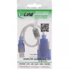 InLine 33304X USB–seriālā pieslēguma adaptera kabelis ar ferītu, USB-A uz 9 kontaktu Sub-D spraudni