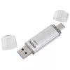Hama C-Laeta USB zibatmiņa 64 GB USB Type-A / USB Type-C 3.2 Gen 1 (3.1 Gen 1) Sudraba