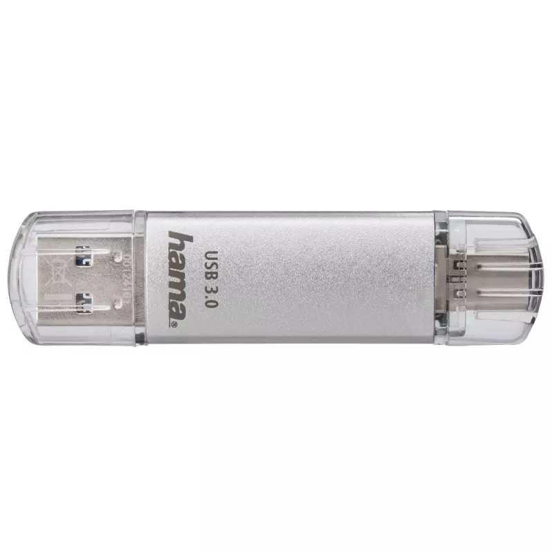 Hama C-Laeta USB zibatmiņa 64 GB USB Type-A / USB Type-C 3.2 Gen 1 (3.1 Gen 1) Sudraba