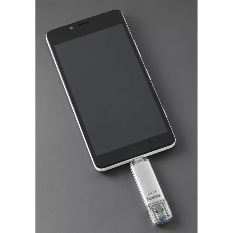 Hama C-Laeta USB zibatmiņa 64 GB USB Type-A / USB Type-C 3.2 Gen 1 (3.1 Gen 1) Sudraba