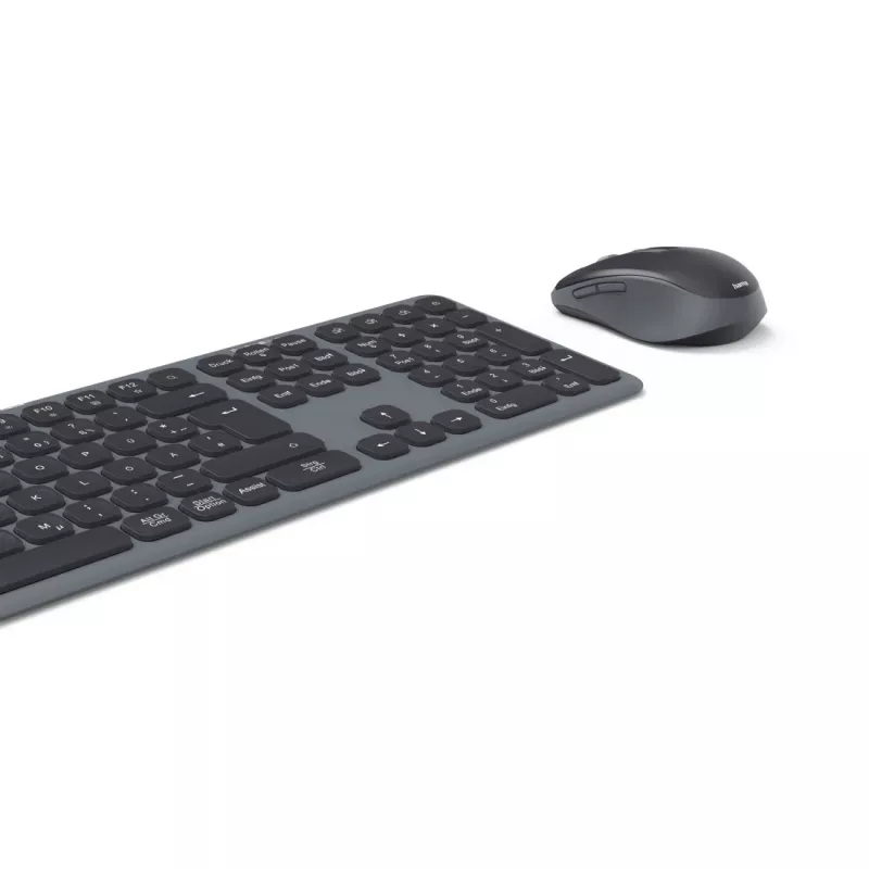 Hama WKM-550 tastatūra Pele iekļauta Mājai/Birojam RF Bezvadu + Bluetooth QWERTZ Vācu Melna