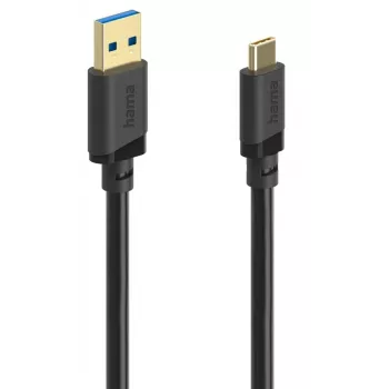 Hama 00202006 USB kabelis USB 3.2 Gen 1 (3.1 Gen 1) 1,5 m USB A USB C 5 Gbit/s Melns