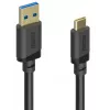 Hama 00202006 USB kabelis USB 3.2 Gen 1 (3.1 Gen 1) 1,5 m USB A USB C 5 Gbit/s Melns