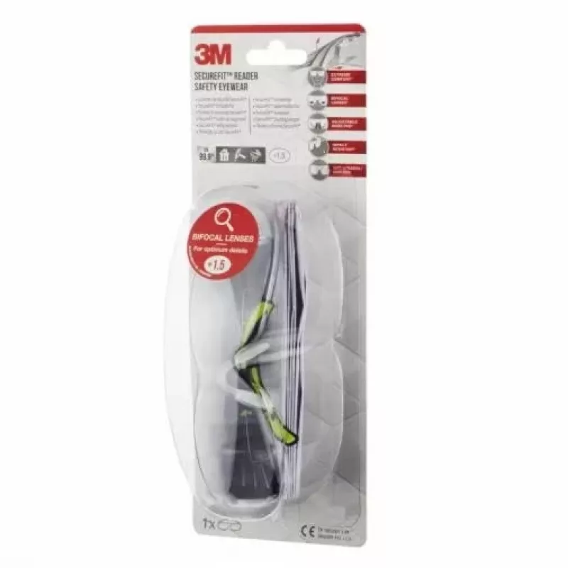 3M SF415C1 Aizsargbrilles Polikarbonāta (PC) Melna, Dzeltena
