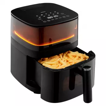 MEDION LIFE X10 XL Single 5 L 1500 W Karstā gaisa friteris Melns