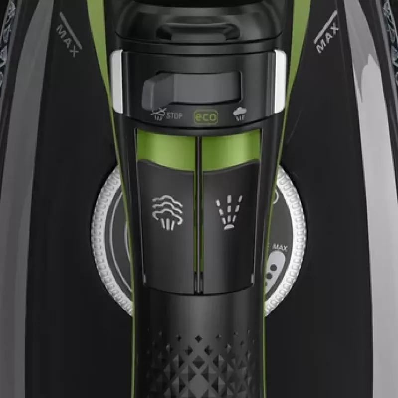 Rowenta DW6330 Eco Intelligence Dry & Steam gludeklis Microsteam 400 HD zole 2500 W Melns, Zaļš