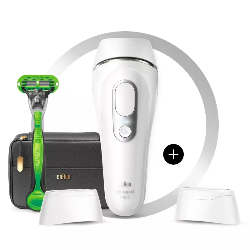 Braun Silk-expert Pro Silk·expert Pro 5 PL5145 Intensīvi impulsēta gaisma (IPL) Sudraba, Balta