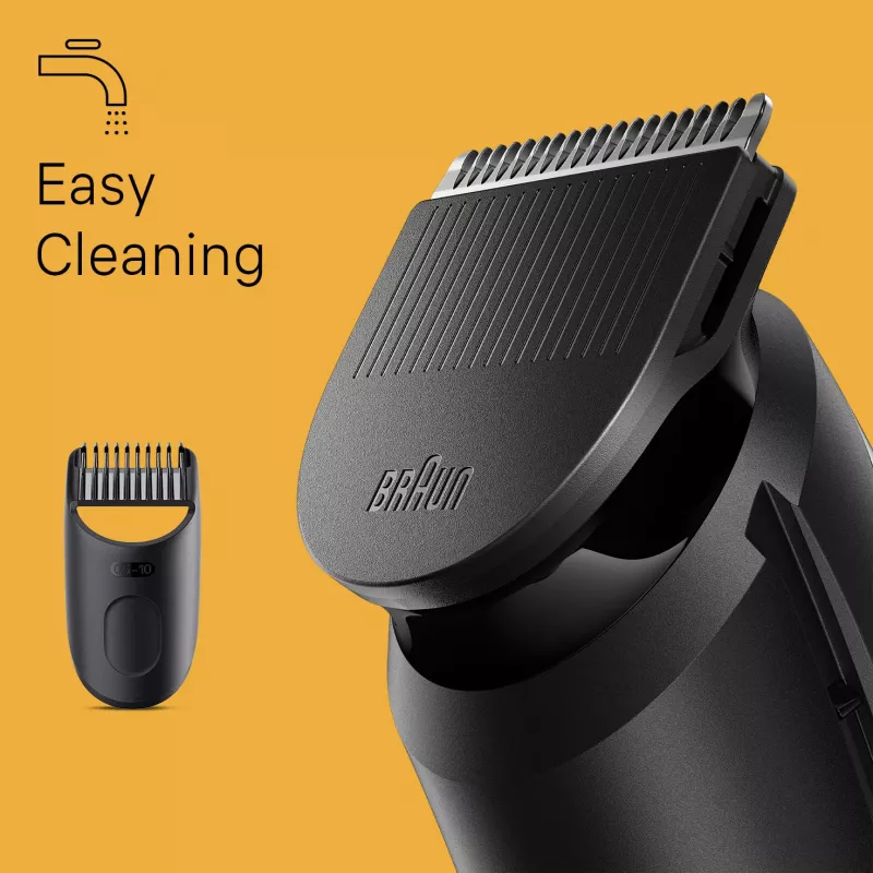 Braun BeardTrimmer 3 Beard Trm 3 BT3400, mazgājams, ar bateriju, melns