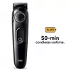 Braun BeardTrimmer 3 Beard Trm 3 BT3400, mazgājams, ar bateriju, melns