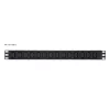 ATEN Basic Metered 1U PDU ar pārsprieguma aizsardzību, Basic, Metered, 1U, melns, LCD, 18 maiņstrāvas kontaktligzdas (-u), C13 savienotājs