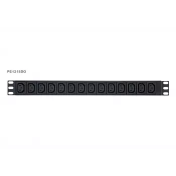 ATEN Basic Metered 1U PDU ar pārsprieguma aizsardzību, Basic, Metered, 1U, melns, LCD, 18 maiņstrāvas kontaktligzdas (-u), C13 savienotājs