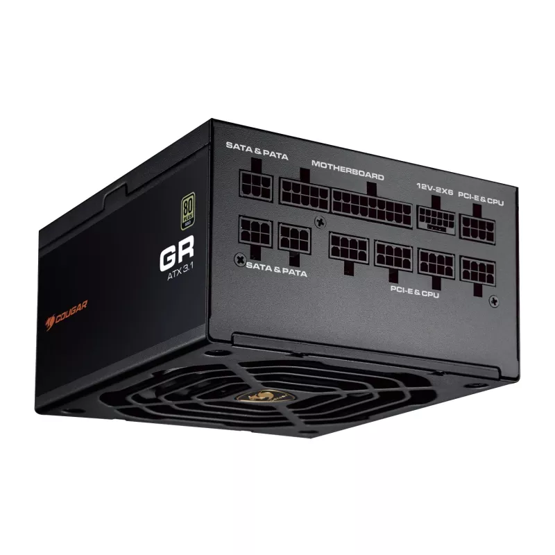 Barošanas bloks COUGAR GR 1000W ATX3.1 PCIE 5.1 80 PLUS Gold, 1000 W, 20+4 kontaktu ATX, 120 mm ventilators