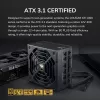 Barošanas bloks COUGAR GR 1000W ATX3.1 PCIE 5.1 80 PLUS Gold, 1000 W, 20+4 kontaktu ATX, 120 mm ventilators