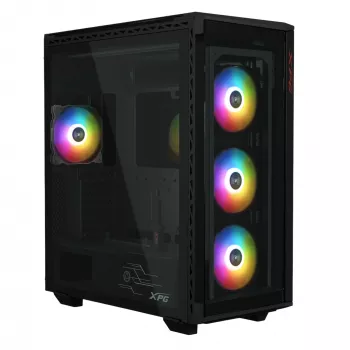 XPG BATTLECRUISER II ST Mid-Tower Melns, Midi Tower, PC, melna, ATX, EATX, micro ATX, Mini-ITX, nerūsējošais tērauds, spēlēm