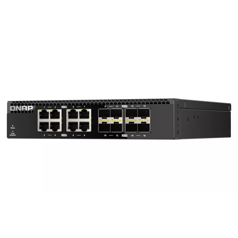 QNAP QSW-3216R-8S8T tīkla slēdzis Nevadāms L2 10G Ethernet (100/1000/10000) Melns