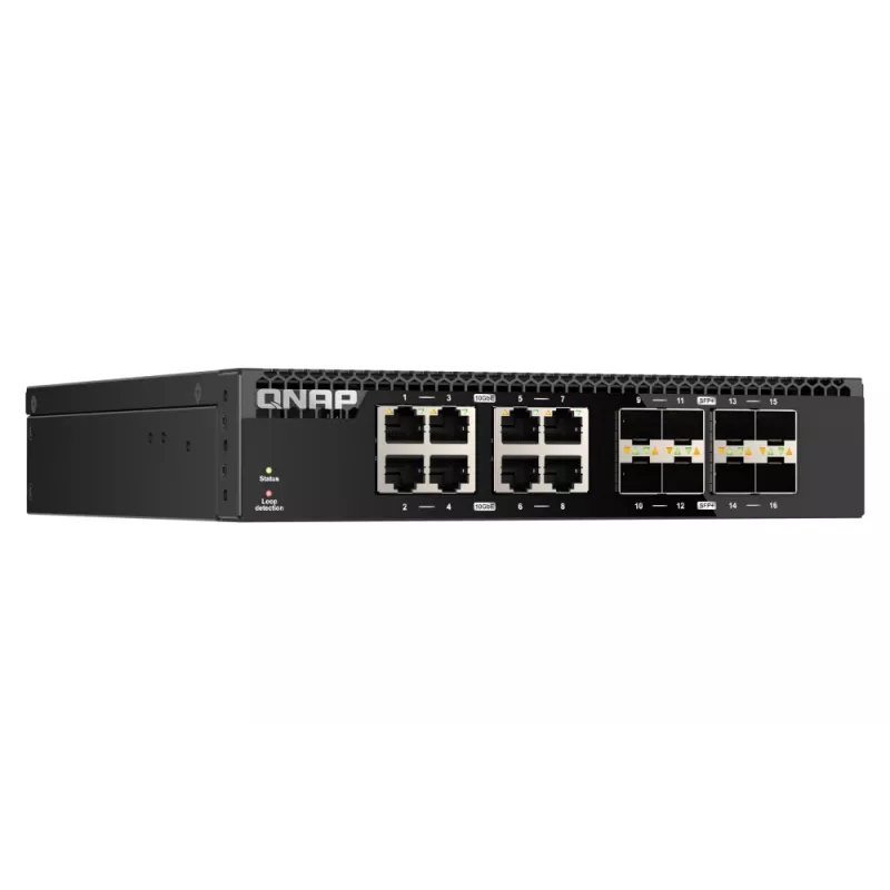 QNAP QSW-3216R-8S8T tīkla slēdzis Nevadāms L2 10G Ethernet (100/1000/10000) Melns