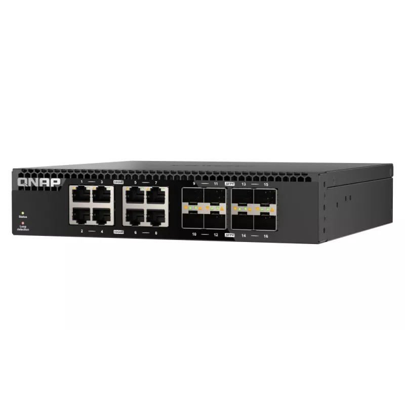 QNAP QSW-3216R-8S8T tīkla slēdzis Nevadāms L2 10G Ethernet (100/1000/10000) Melns