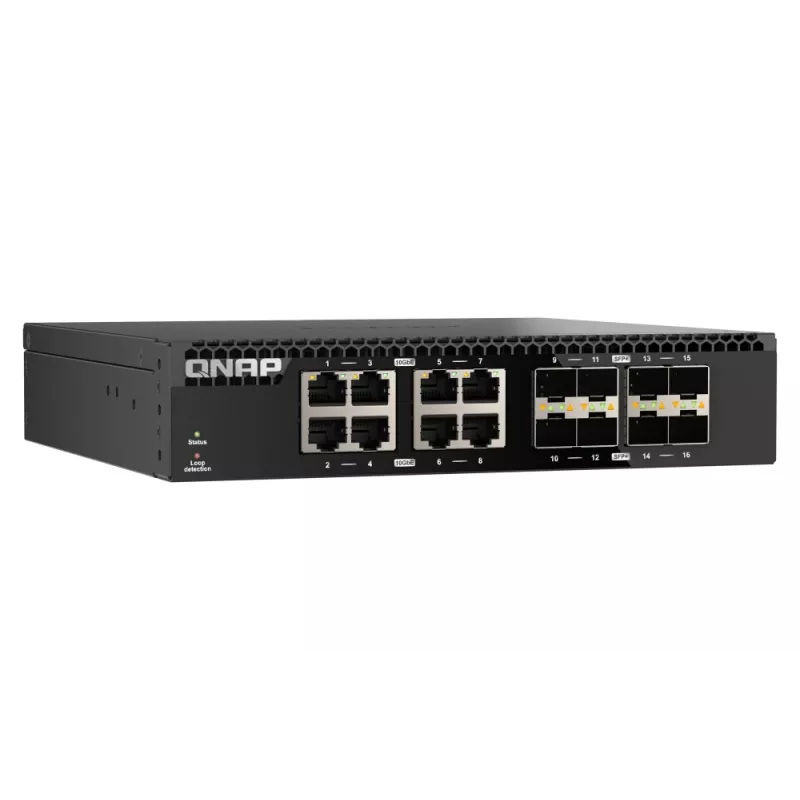 QNAP QSW-3216R-8S8T tīkla slēdzis Nevadāms L2 10G Ethernet (100/1000/10000) Melns