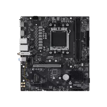 Mātesplate MSI Pro A620AM-G EVO WIFI — AMD A620A mikroshēmojums, Socket AM5, micro ATX, DDR5, 2 atmiņas sloti, Wi‑Fi 6E, 2,5Gb Ethernet