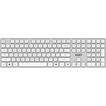 MSI FORGE K210 W COMBO balta US tastatūra Pele iekļauta Mājai/Birojam USB QWERTY US angļu valoda