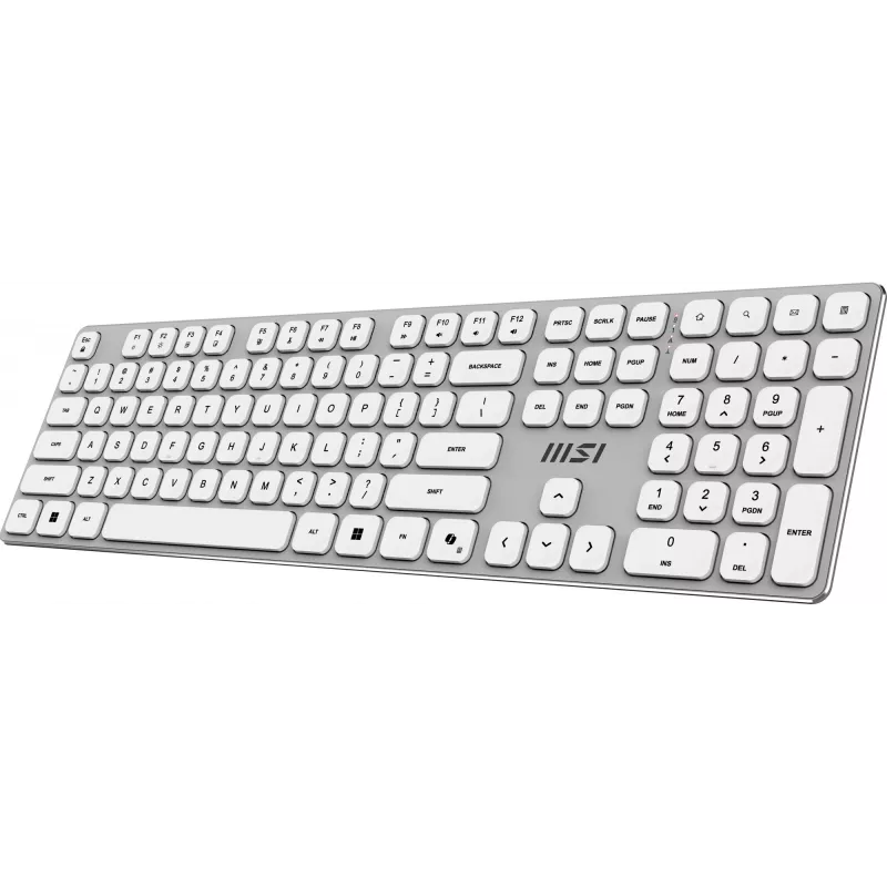 MSI FORGE K210 W COMBO balta US tastatūra Pele iekļauta Mājai/Birojam USB QWERTY US angļu valoda