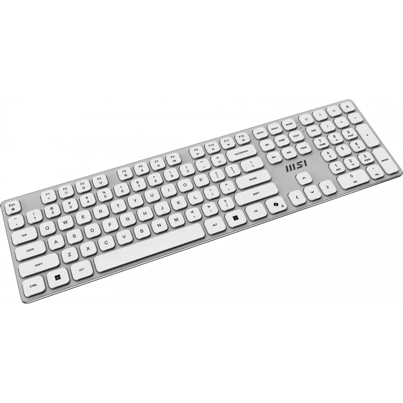 MSI FORGE K210 W COMBO balta US tastatūra Pele iekļauta Mājai/Birojam USB QWERTY US angļu valoda