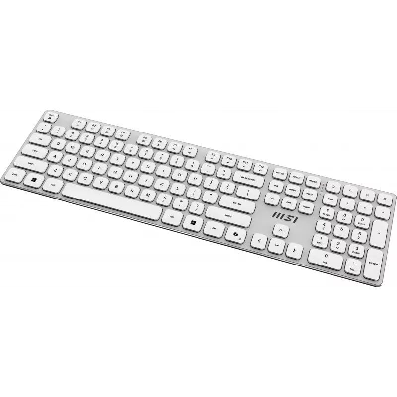 MSI FORGE K210 W COMBO balta US tastatūra Pele iekļauta Mājai/Birojam USB QWERTY US angļu valoda