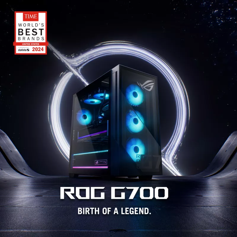ASUS ROG G700 GM700TZ-R8400F004WS AMD Ryzen™ 5 8400F 32 GB DDR5-SDRAM 1 TB SSD NVIDIA GeForce RTX 5060 Ti Windows 11 Home Tornis PC Melns