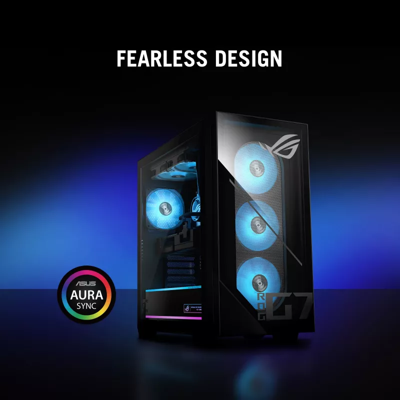 ASUS ROG G700 GM700TZ-R8400F004WS AMD Ryzen™ 5 8400F 32 GB DDR5-SDRAM 1 TB SSD NVIDIA GeForce RTX 5060 Ti Windows 11 Home Tornis PC Melns