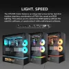 Cougar CFV235 Vision Midi Tower PC korpuss, ARGB, 9.16 collu LCD (1920×462), rūdīts stikls, melns