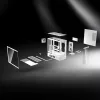 Cougar CFV235 Vision Midi Tower PC korpuss, ARGB, 9.16 collu LCD (1920×462), rūdīts stikls, melns