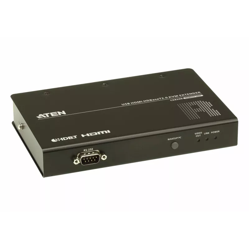 ATEN USB HDMI HDBaseT2.0 KVM paplašinātājs/attālā ierīce, uztvērējs, vadu, 100 m, Cat5e, Cat6, Cat6a, 4096 x 2160 pikseļi, melns