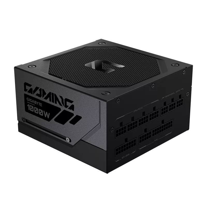 GIGABYTE GAMING 1000GM PG5 barošanas bloks - PCIe 5.1, 80 PLUS Gold, pilnībā modulāra konstrukcija, 135 mm ventilators, ATX 3.1 saderīgs, ES kontaktdakša