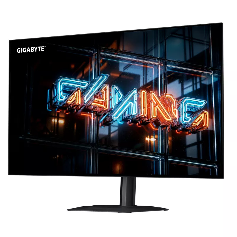 27 collu GIGABYTE MO27Q28GR WOLED QHD spēļu monitors — 2560×1440, 280 Hz, 0,03 ms, 335 cd/m², HDMI 2.1, DisplayPort 1.4