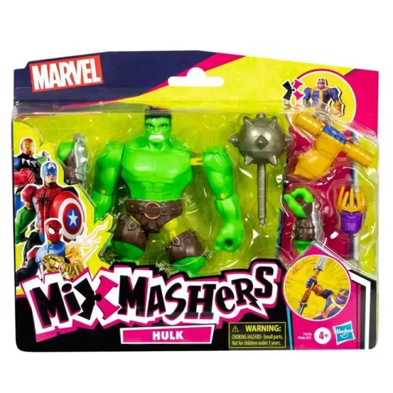 HASBRO Marvel MixMashers Avengers Hulk Mix-&-Match darbības figūra, daudzkrāsaina, vecumam 4+