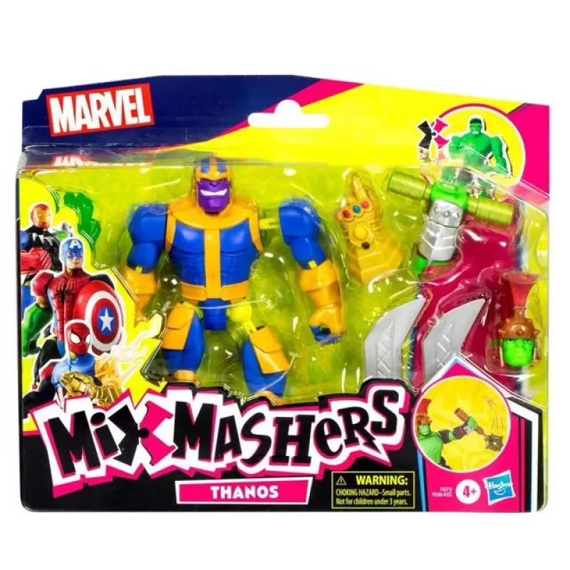 Marvel MixMashers Avengers Thanos Mix-&-Match, 4 gadi, Daudzkrāsains